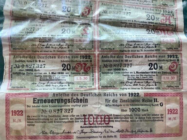 1922 German Bonds