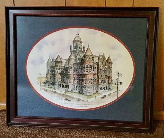 Framed Limited Edition Signed Art Print - Dallas County Courthouse