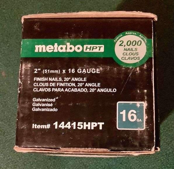 Box of 2in 16ga Nails