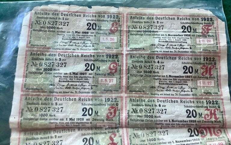 1922 German Bonds