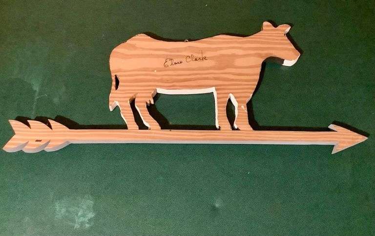 Wood Cow Sign