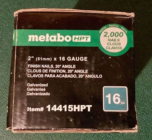 Box of 2in 16ga Nails