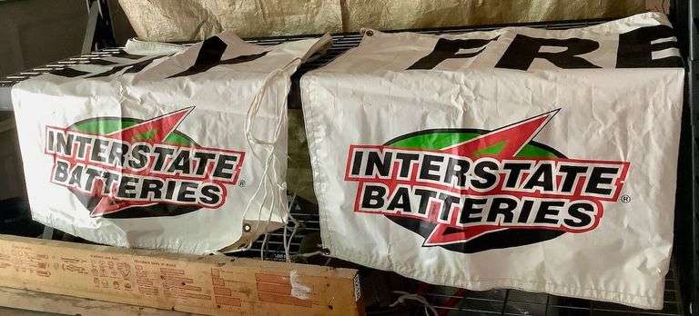 2 Interstate Batteries Banners