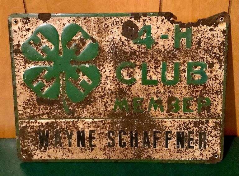 4H Club Tin Sign