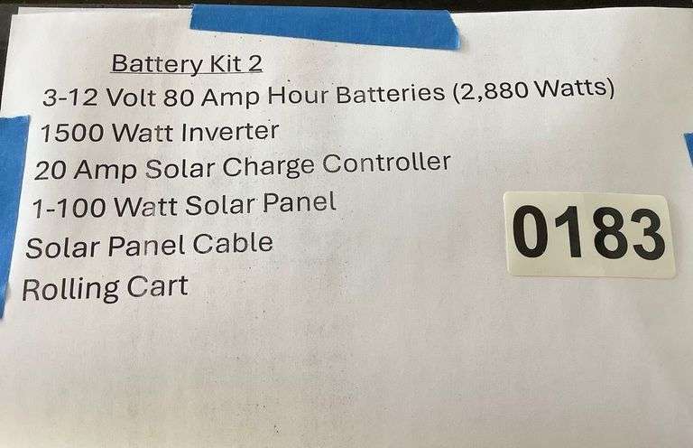 Solar Panel and Battery Kit #2