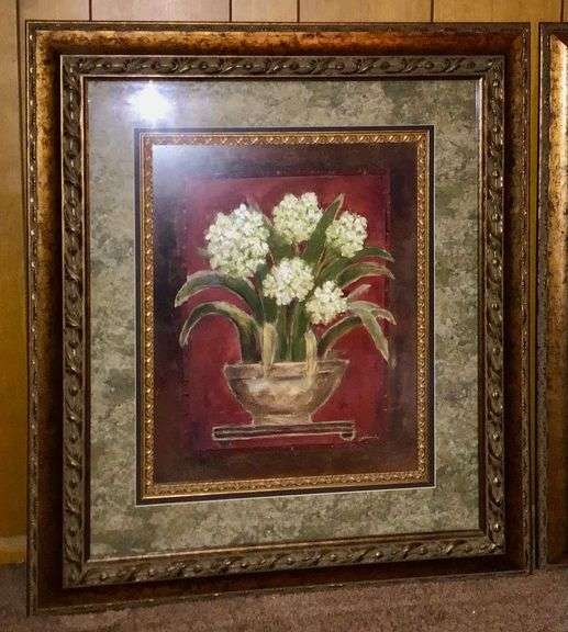 Pair of Framed Floral Art Prints