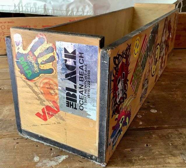 Decorated Wood Storage Box