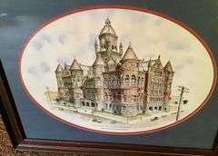 Framed Limited Edition Signed Art Print - Dallas County Courthouse