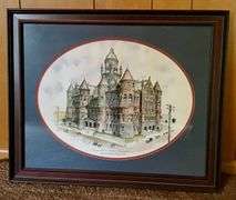 Framed Limited Edition Signed Art Print - Dallas County Courthouse