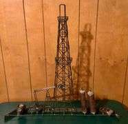 Metal Oil Derrick Sculpture