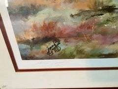 Framed Limited Edition Signed Art Print - Jane Joplin - "Fixin A Flat"