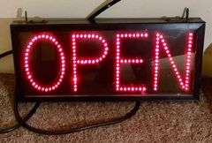 Lighted Open Sign