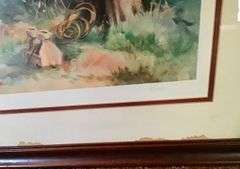 Framed Limited Edition Signed Art Print - Jane Joplin - "Fixin A Flat"