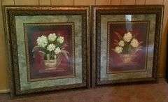 Pair of Framed Floral Art Prints