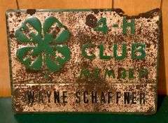 4H Club Tin Sign