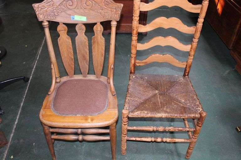 2 Vintage Wood Chairs image