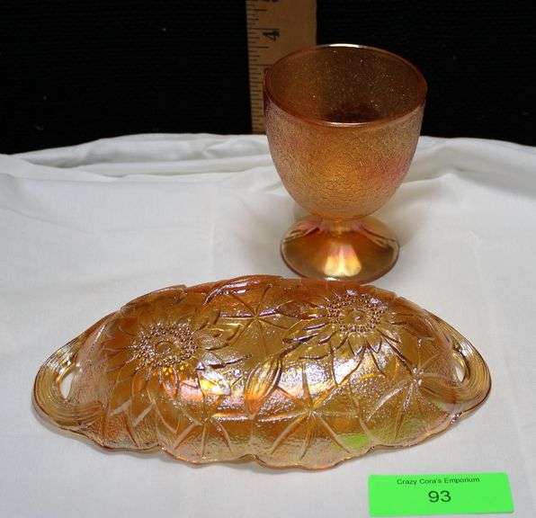 Indiana Glass Server & Goblet Carnival Glass image