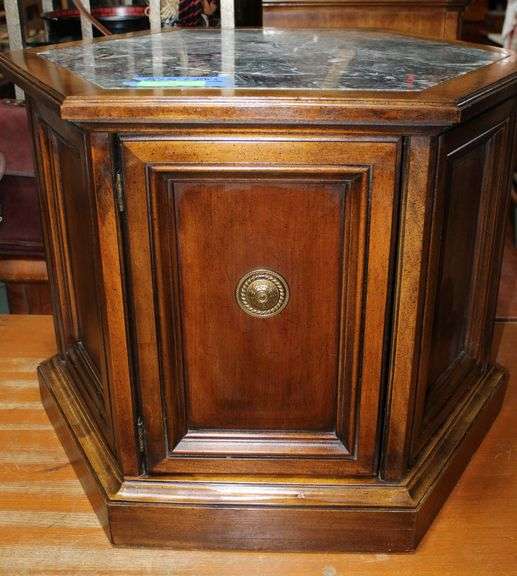 Marble Top Hexagon Side Table image