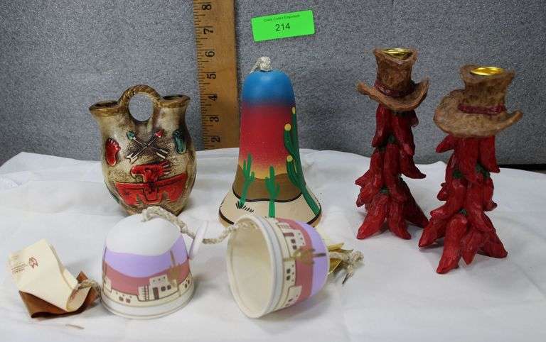 Southwestern Bells, Candle Holders, Vase image
