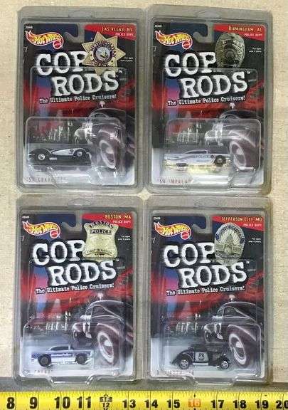 4 Hot Wheels Cop Rods Cars image