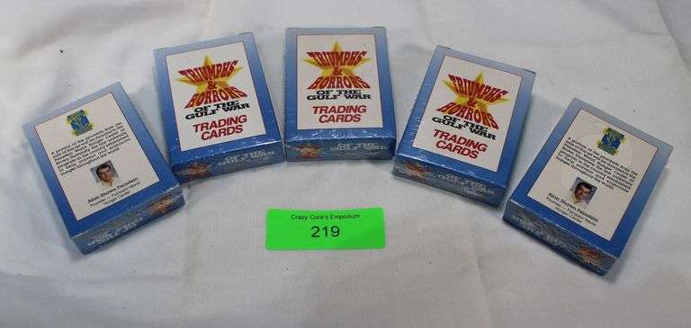 5 Packs NOS Gulf War Trading Cards Never Opened image