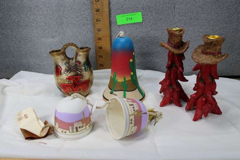 Southwestern Bells, Candle Holders, Vase image