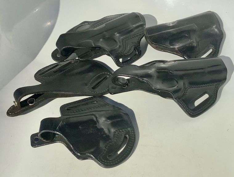 5 Black Leather Pistol Holsters image