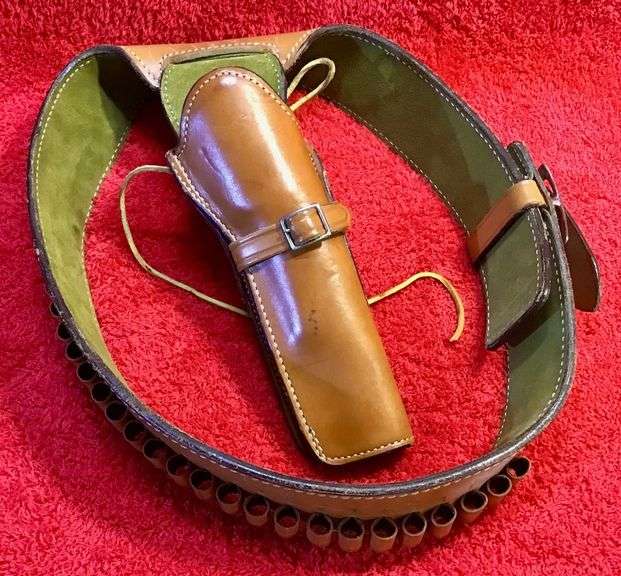 Brown Leather Cartridge Belt and Holster image