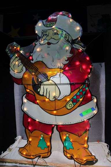 Lighted Cowboy Santa image