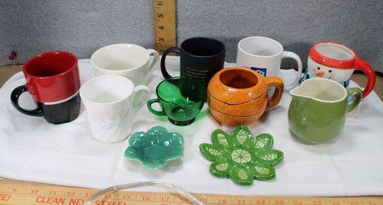 9 Cups & 2 Misc Ceramic (coasters) image