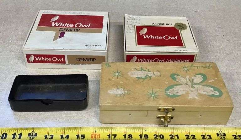 Cigar Boxes with Vintage Sewing Supplies image
