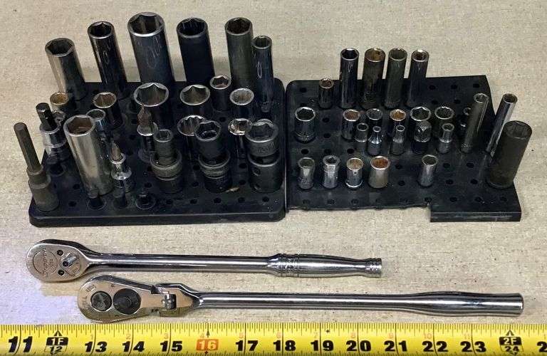 3/8 Snap-On and Cornwell Socket Wrenches and Socket Assortment image