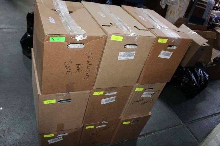 9 Boxes of Christmas Ornaments image