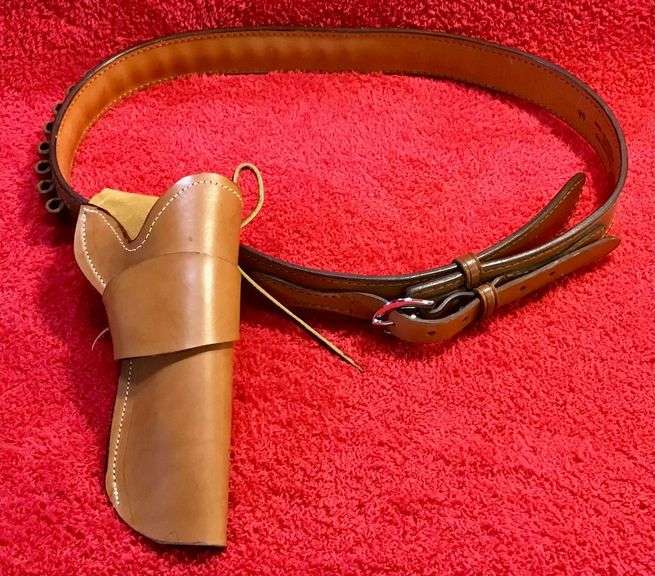 Brown Leather Cartridge Belt and Holster image