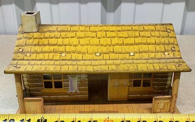 Vintage Metal Toy Cabin image