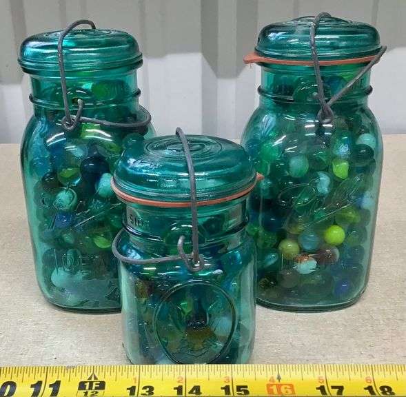 3 Canning Jars with Marble Collection image
