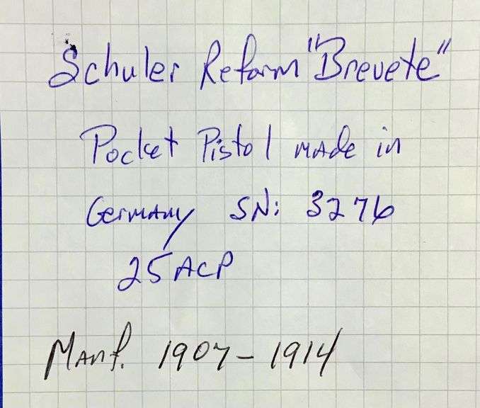 Schuler Reform "Brevete" - 25ACP