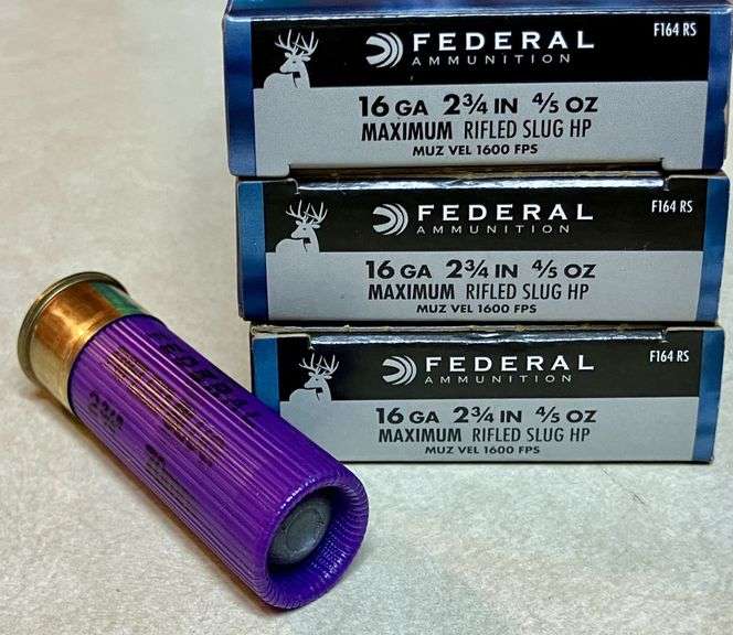 15rds Federal 16ga Rifled Slugs