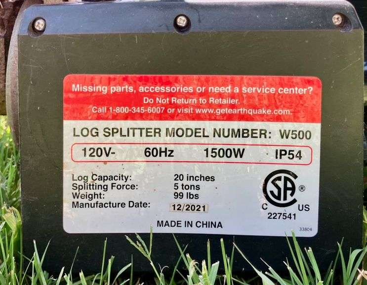 5-Ton Electric Log Splitter