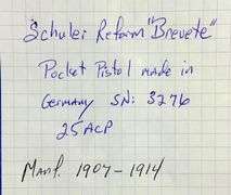 Schuler Reform "Brevete" - 25ACP