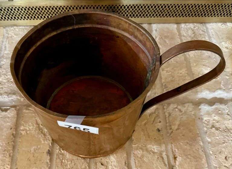 Solid Copper Container with Handles image