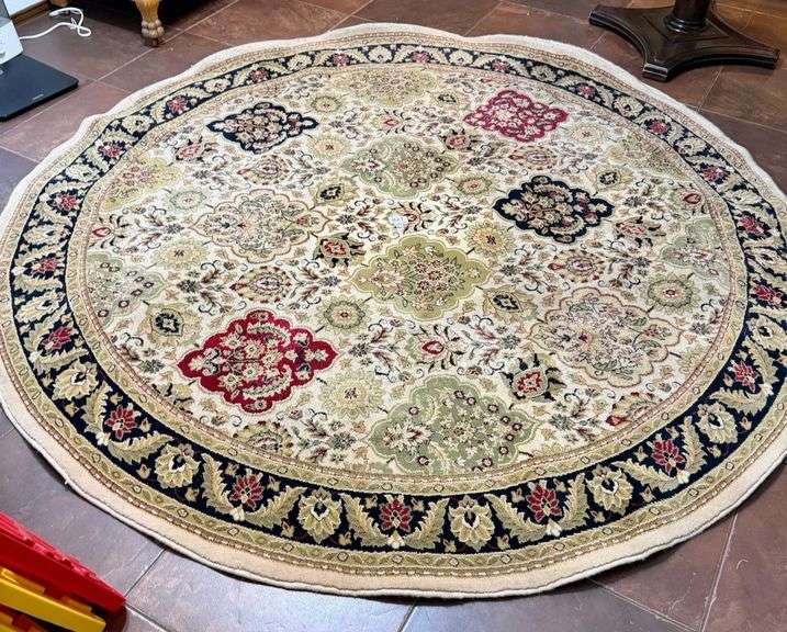 Rug-Circular-Pasha 7’10” Round Floral Pattern image