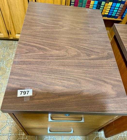 Small Wood Letter File Cabinet image