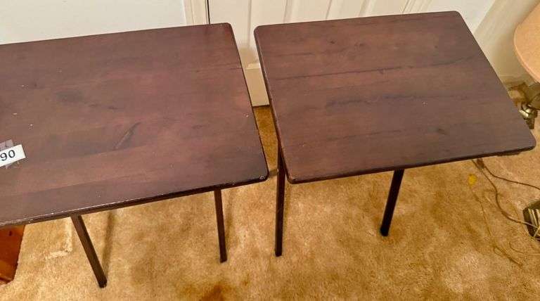 2 Wood Folding TV Trays image