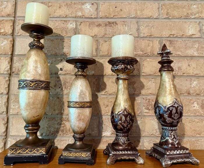 3 Candle Holders and Decor Piece image