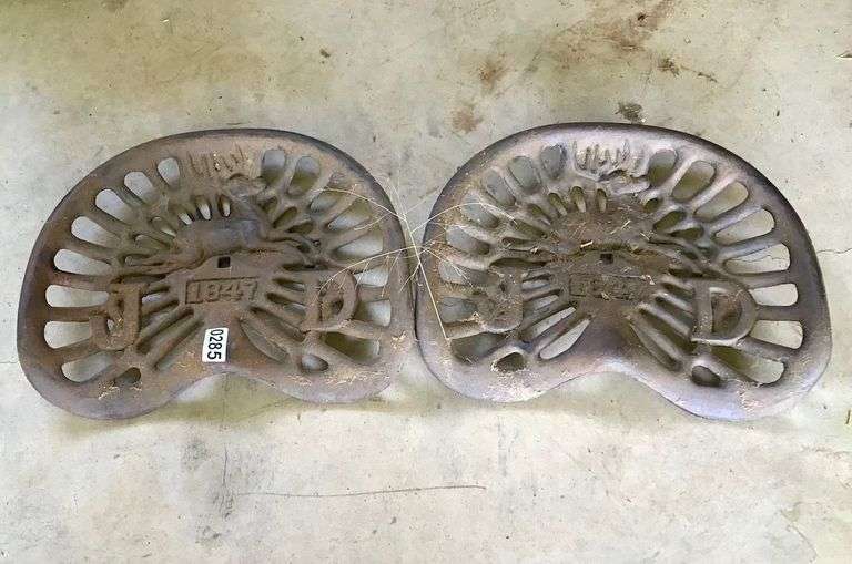 2 Cast Iron Tractor Seats image