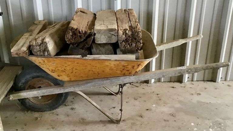 Wheelbarrow with Short Timber Blocks image