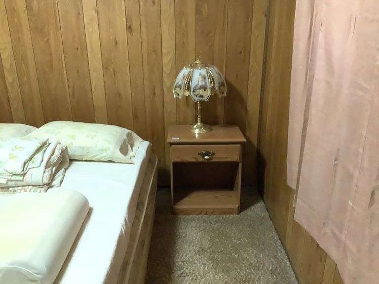 Pair of Night Stands and Lamps image