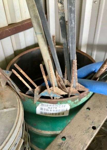 Metal Drum with Fence Stakes image