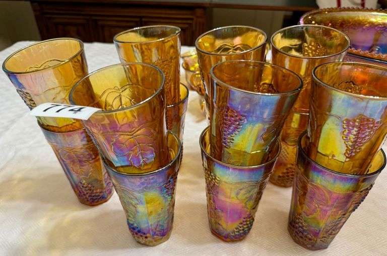 Gold Carnival Glass Set image